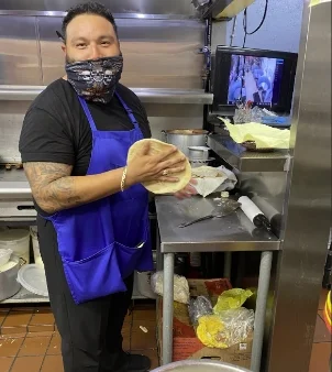 A person preparing food